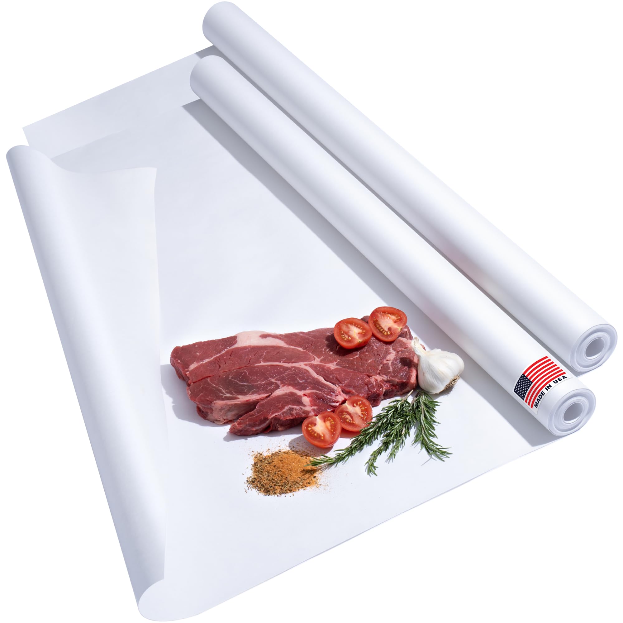 Paclord 36" x 100' Made in USA White Butcher Paper Roll (Value Pack of 2) - Food-Grade, Breathable Butcher Paper - Perfect for BBQ, Smoking Meat, and Wrapping Brisket
