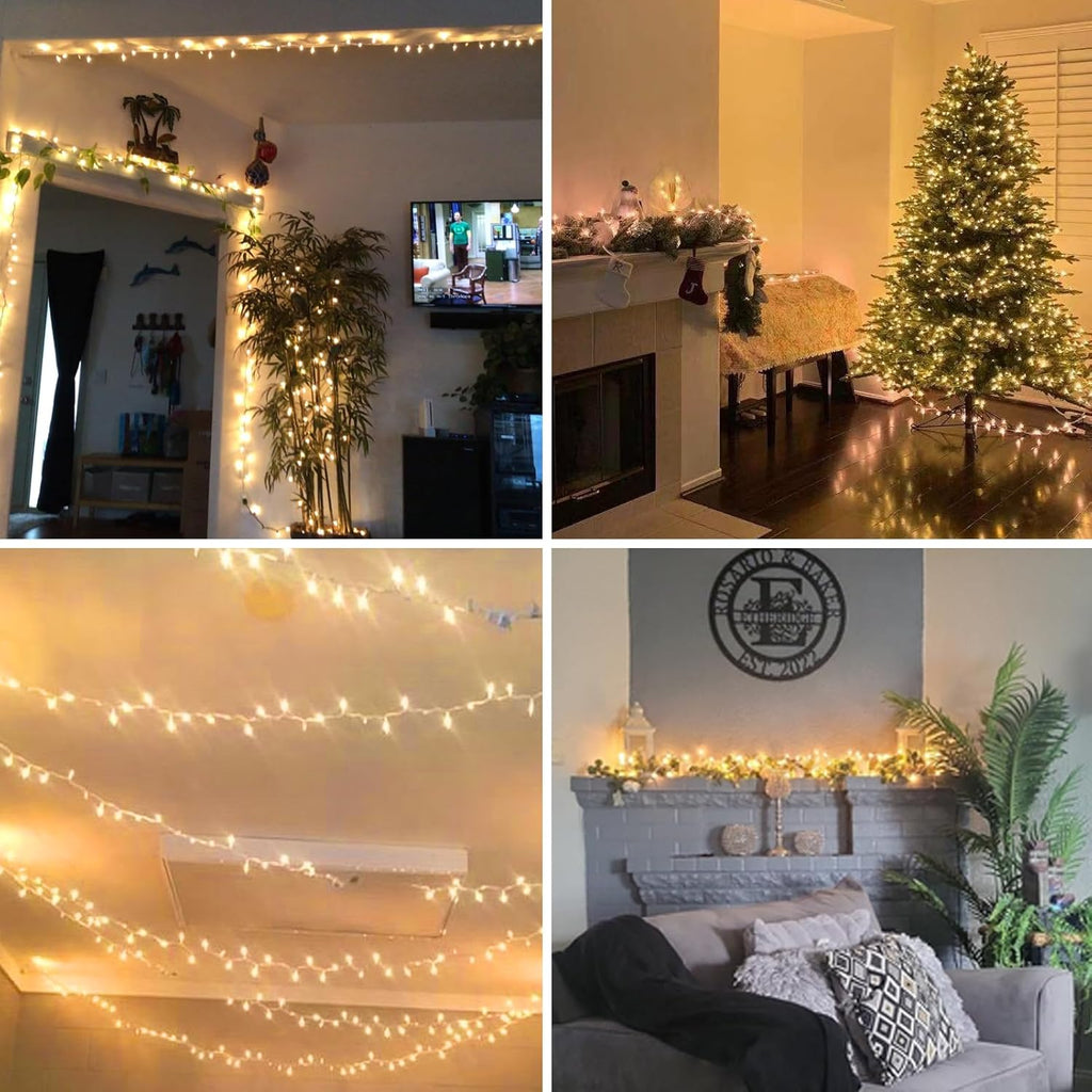 Skiennix Christmas Lights - 50 Count Clear White Mini String Lights | 13ft Warm White for Indoor/Outdoor Decor