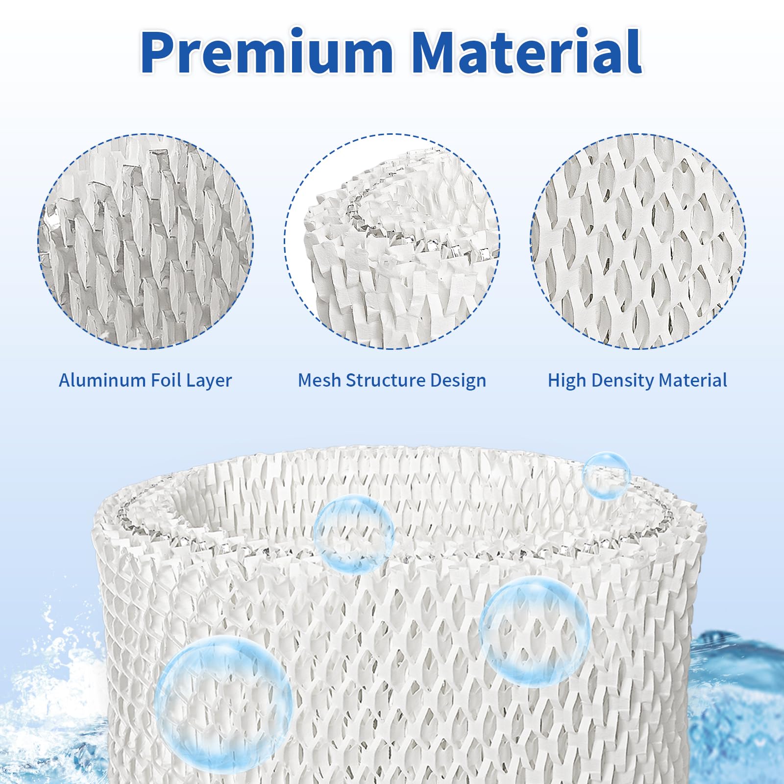 WF2 Humidifier Wicking Filters, Compatible with V icks Humidifier V3100 V3500 V3700 V3900, Kaz 3020, Fits for Honey well HCM-300T HCM-350 WA-8D, Sun beam 1118 1119 Series, Envira caire ECM-500, 2 Pack