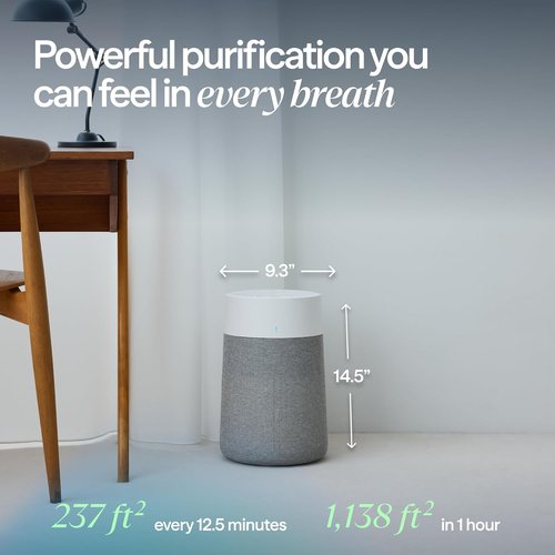 Blueair Blue Pure 511i Max Smart Air Purifier - HEPASilent Air Cleaner for Pets & Allergies, 926 Sq Ft