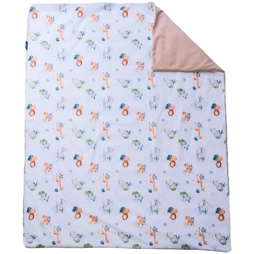 JoyTrek Toddler Comforter, Lightweight Baby Blanket for Toddler Bed, All Season Warm Cribs Quilt Kid Duvet Insert with 100% Cotton Soft Detachable Cover, Machine Washable 47x59in Animals