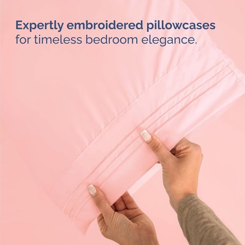 Hotel Luxury Twin Size 3-Piece Sheet Set - Comfy, Breathable & Cooling Bedding - Ultra-Soft, Deep Pockets - Oeko-Tex Certified - Baby Pink
