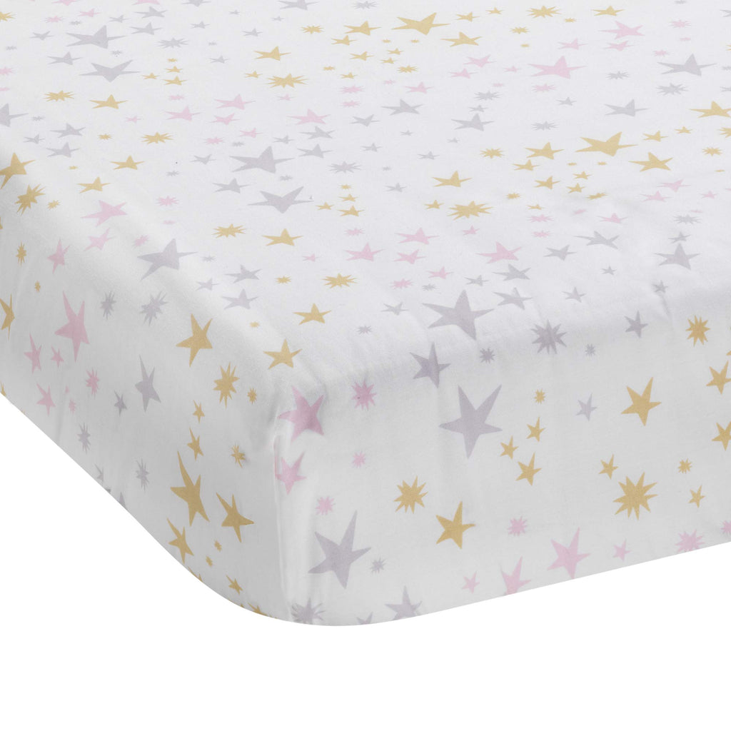 Bedtime Originals Rainbow Unicorn 3Piece Crib Bedding Set, Purple