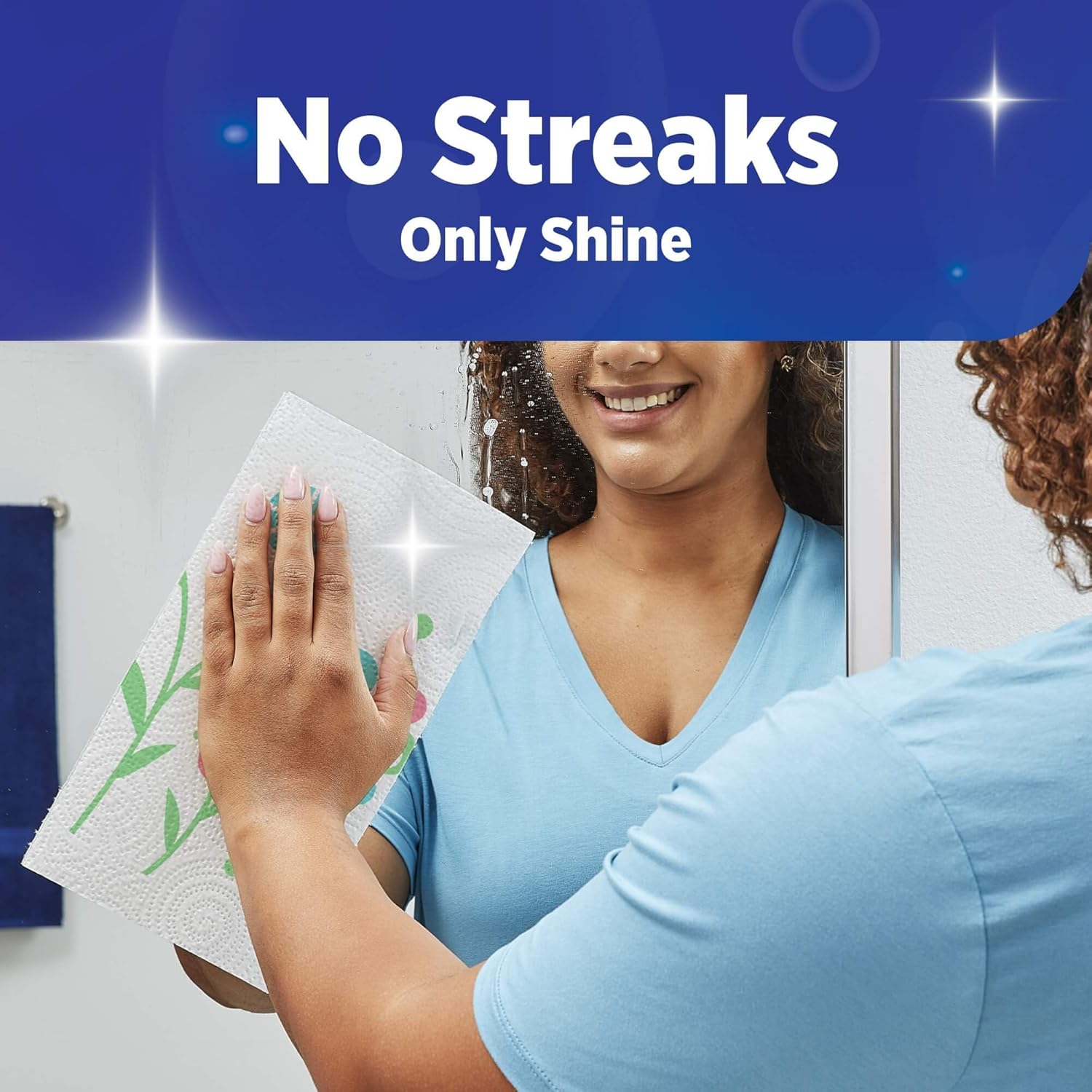 Sparkle Tear-A-Square Paper Towels - Strong 2-Ply Kitchen Towels, 12 Double Rolls for Everyday Cleanup