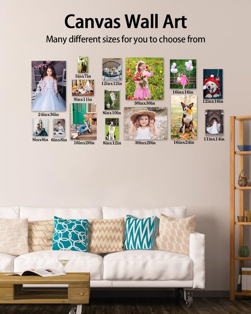 AbcCustomize Canvas Prints - Personalized Photo Wall Art for Bedroom & Living Room Decor | Ready to Hang