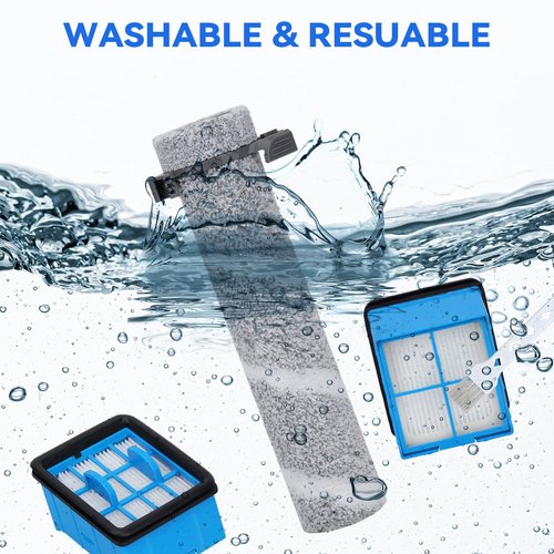 3930F Brush Roll Filter Replacement for Bissell Crosswave OmniForce Edge Cordless Multi-Surface Hard Floor Cleaner Wet Dry Vacuum 3930F/3933/v2/3999z, 3 Brush Rolls & 2 Filters Accessories