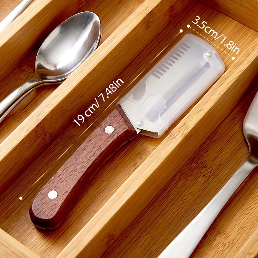 Skiennix Premium Vegetable Peeler - Multi-Functional Kitchen Tool with Wooden Handle & Bottle Opener | Ideal for Fruits & Veggies