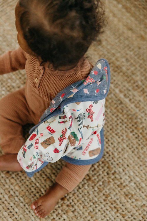 Copper Pearl Baby Security Blanket Set of 2 - Portable Size for Self-Soothing On-The-Go, Ideal Baby Blankets for Boys and Girls, Ultra-Soft, and Gift-Ready Loveys - A Christmas Story