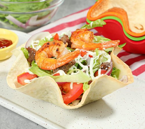 Koluti Nonstick Silicone Tortilla Shell Maker - Colorful Taco Salad Bowl Mold Set of 3 | Oven & Microwave Safe