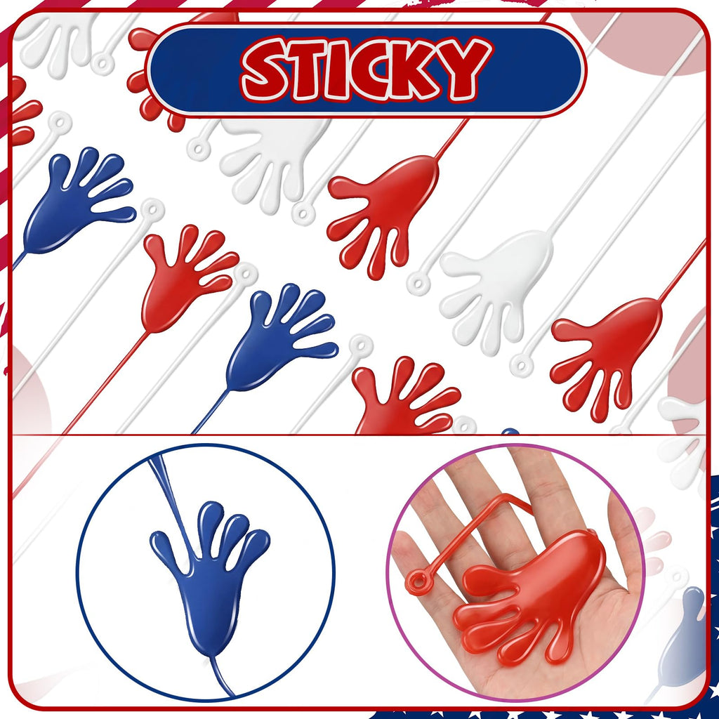 Realspring 300 Pcs Mardi Gras Throws Sticky Hands Carnival Party Favors for Kids Mardi Gras Party Supplies Mini Stretchy Slap Sticky Hands Goodie Bag Stuffers Carnival Treat Stuff(Purple Gold Green)