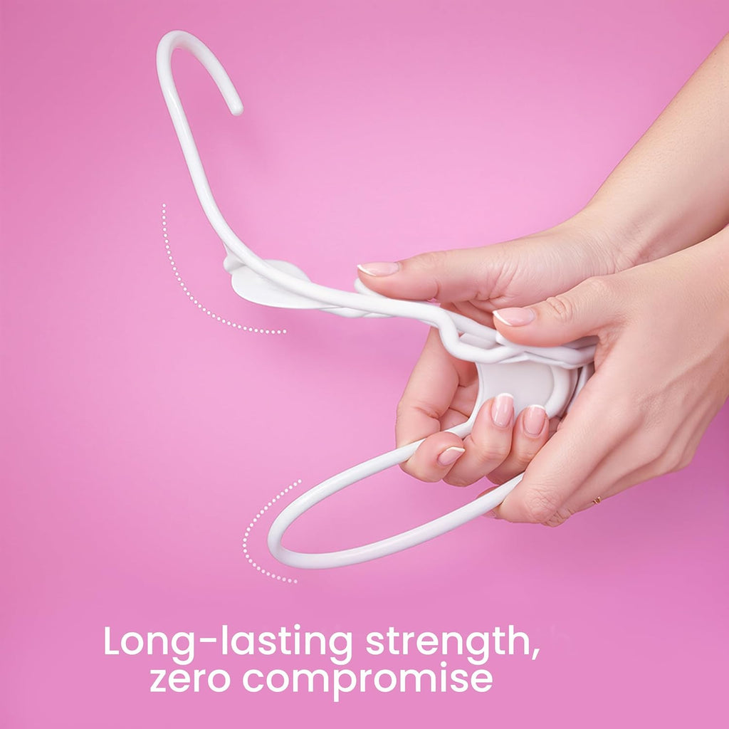 Utopia Home Clothes Hangers - Durable Space-Saving Plastic Hangers with Shoulder Grooves | 20 Pack (White)