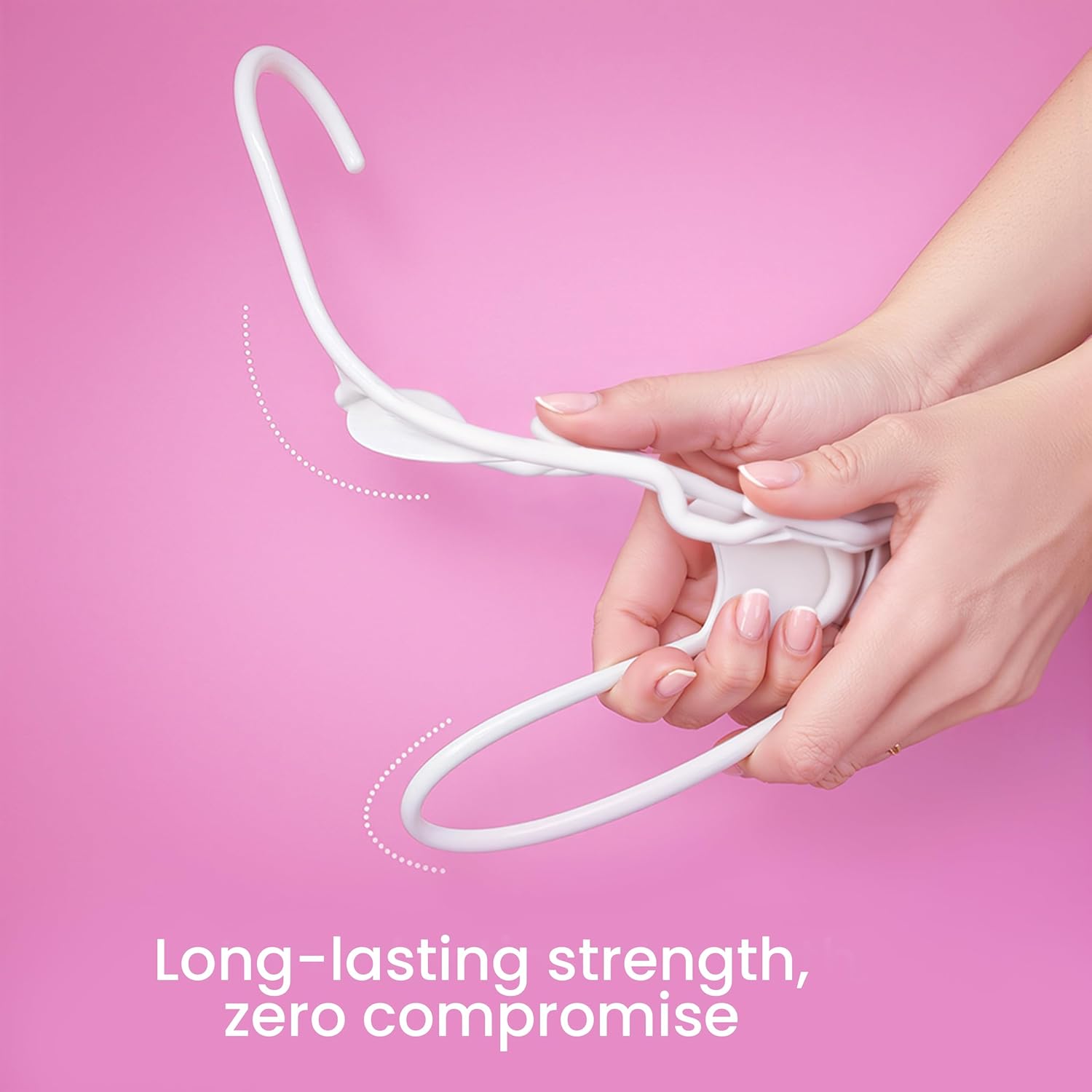 Utopia Home Clothes Hangers - Durable Space-Saving Plastic Hangers with Shoulder Grooves | 20 Pack (White)