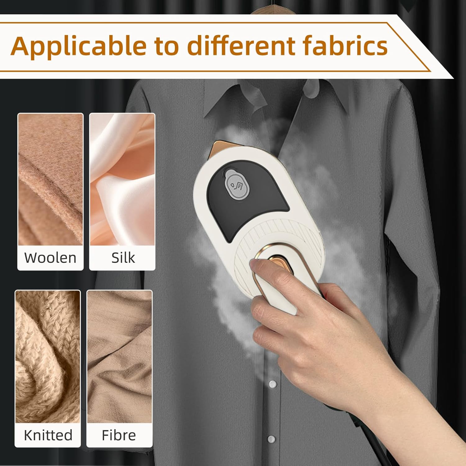 Skiennix Mini Travel Steam Iron - Portable Handheld Steamer with Dual Voltage & Quick Heat Up | Lightweight, Non-Stick Soleplate
