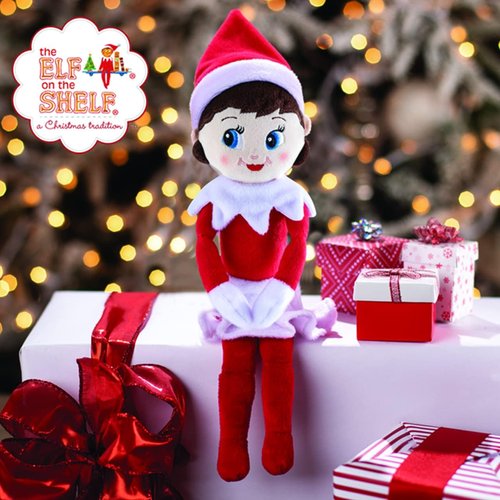 Elf on the Shelf Plushee Pals Snuggler - 12" Adorable Girl Plush Toy for Cuddly Fun