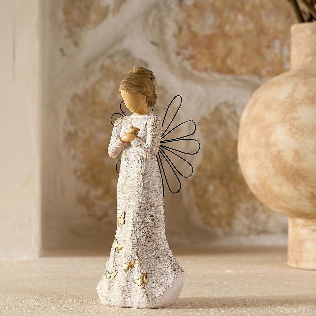 NAN ZAI NAN FANG Sympathy Angel Figurines - Hand-Painted Resin Statues for Loss of Loved Ones | Bereavement Gifts