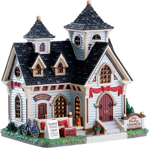 Elm Valley Church - Beautifully Crafted Wooden Church Model | Perfect for Home Decor
