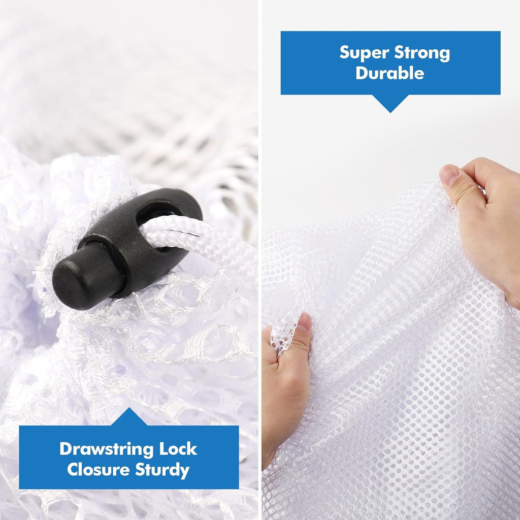 Skiennix Jumbo Mesh Laundry Bags - 3Pcs Set for Delicates, Bed Linen & Toys | XXLarge 28 x 26 Inches