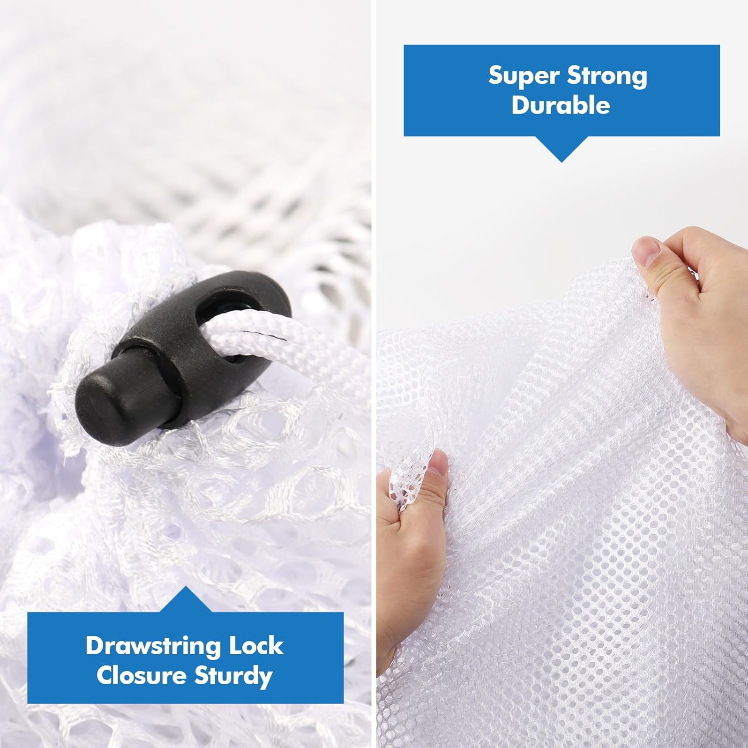 Skiennix Jumbo Mesh Laundry Bags - 3Pcs Set for Delicates, Bed Linen & Toys | XXLarge 28 x 26 Inches