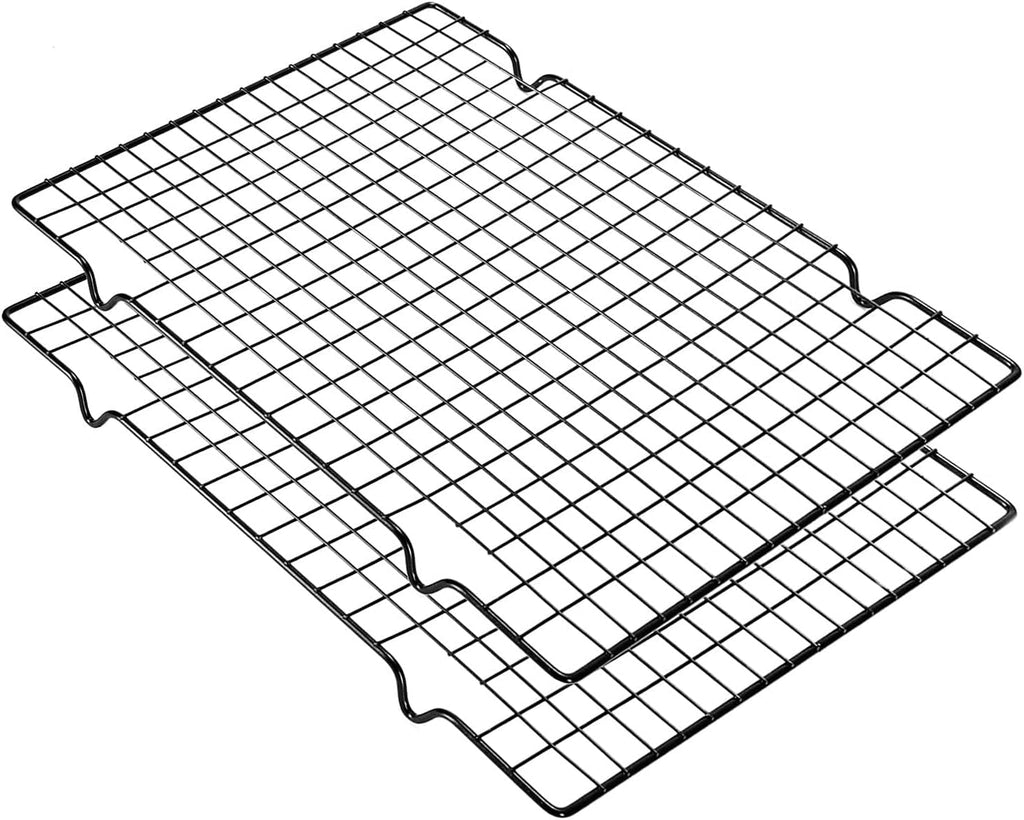 VNIMTI Cooling Rack Set - Oven Safe Cookie Cooling Wire Racks for Baking & Grilling | 16" x 10" Grids
