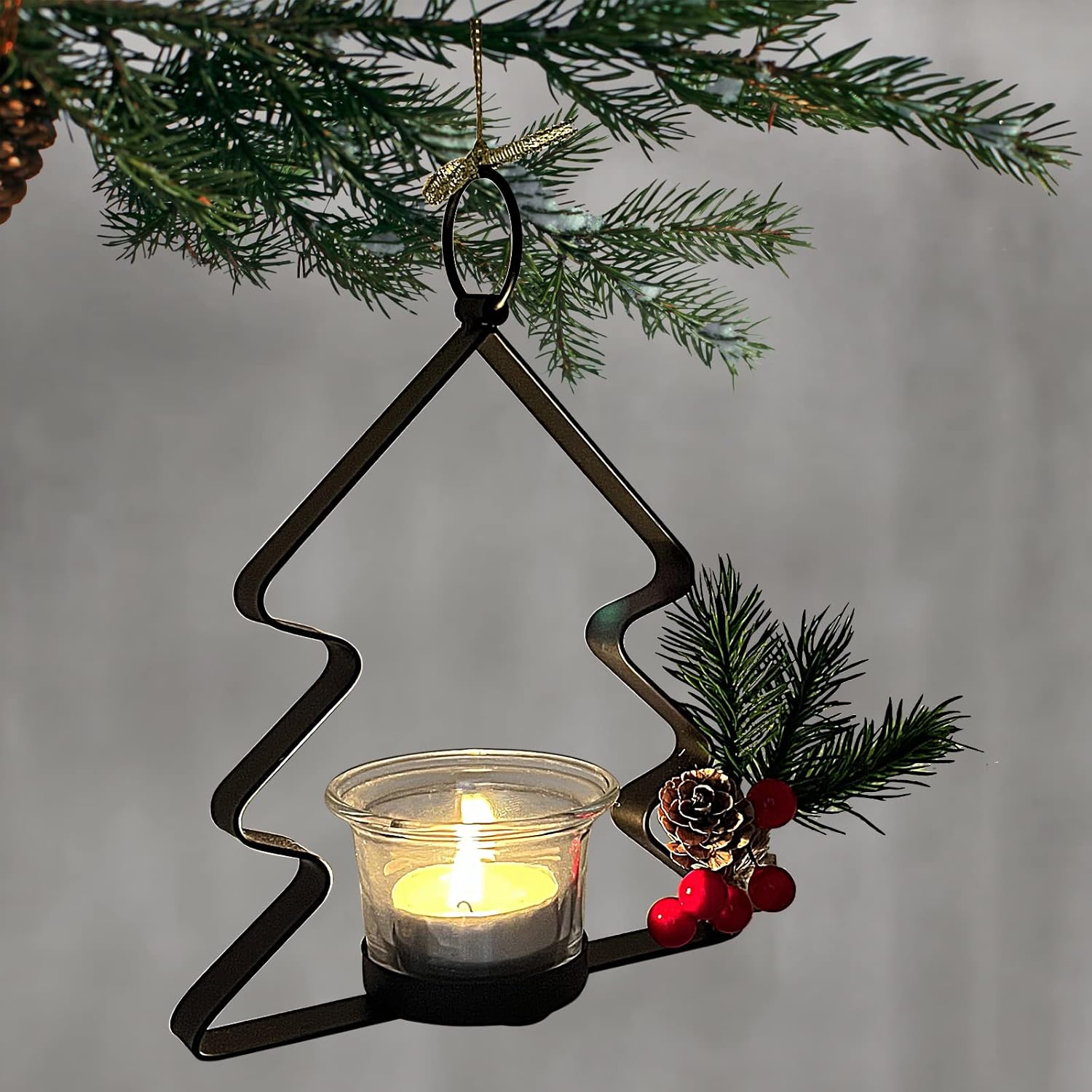 SHMILMH Glass Tealight Candle Holders - Set of 4 Black Votive Holders for Wall Decoration