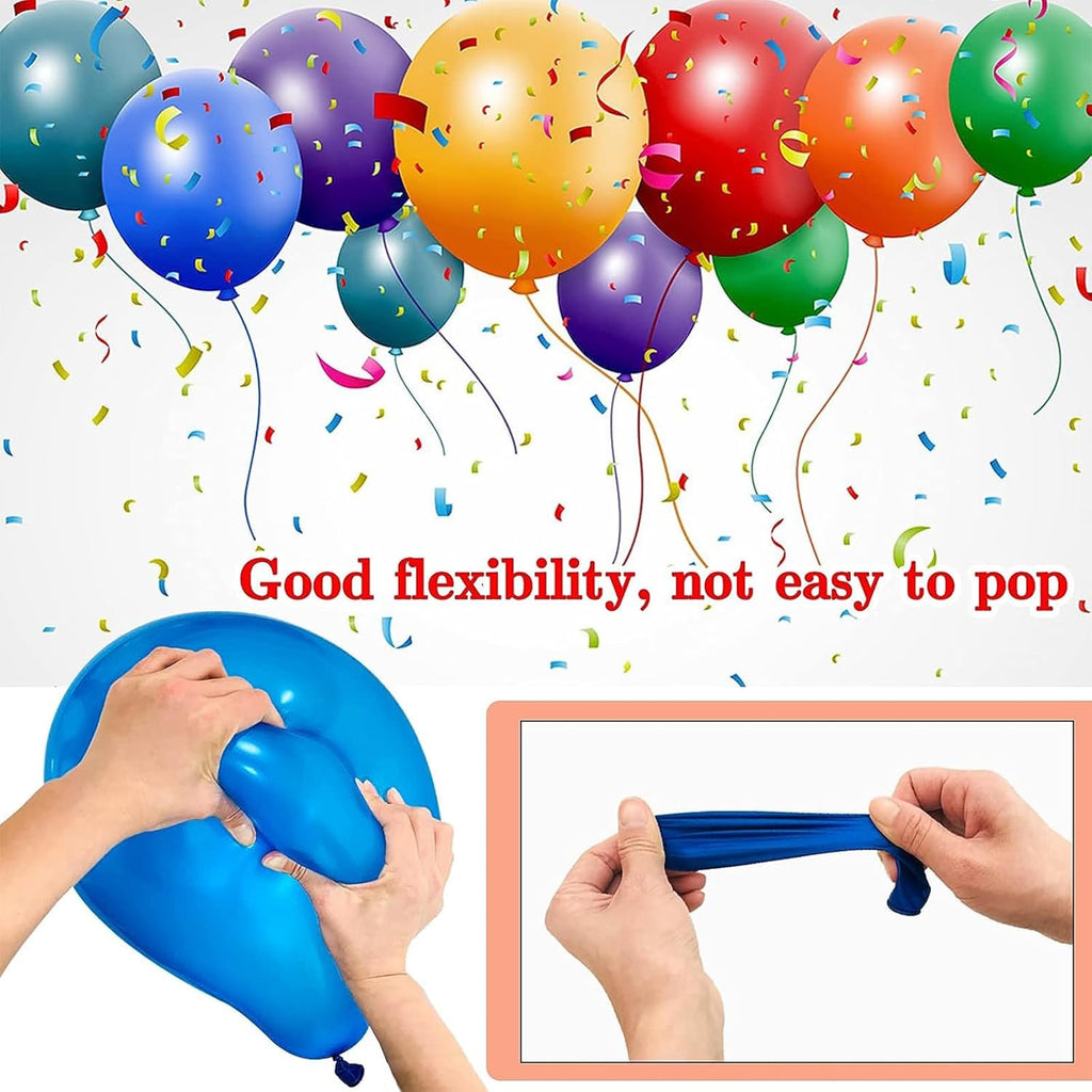 Skiennix 68-Piece Blue & White Balloon Kit - 12-Inch Confetti & Pearl Balloons for Parties & Celebrations