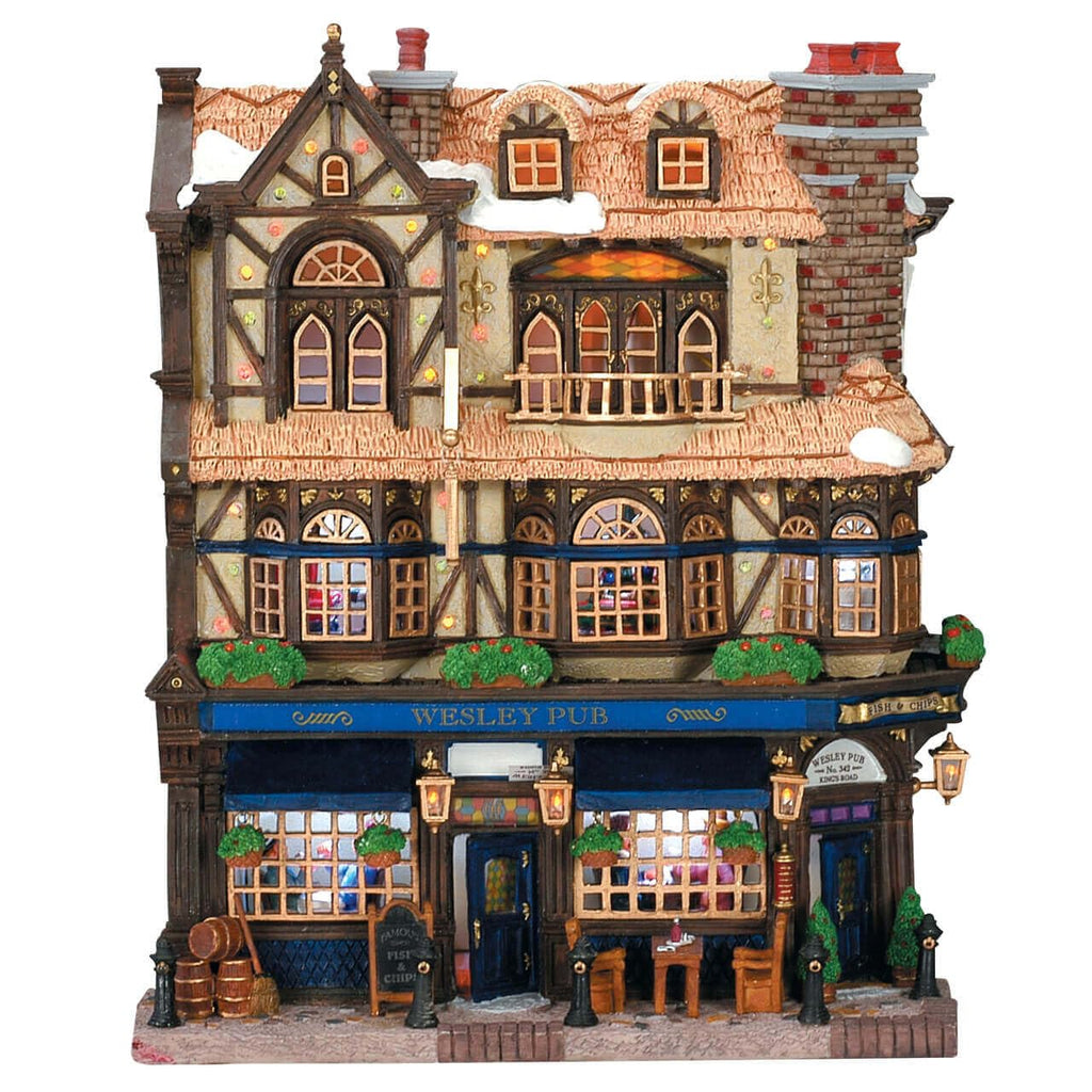 Lemax Christmas Village Wesley Pub Battery-Operated (4.5V) - 45099