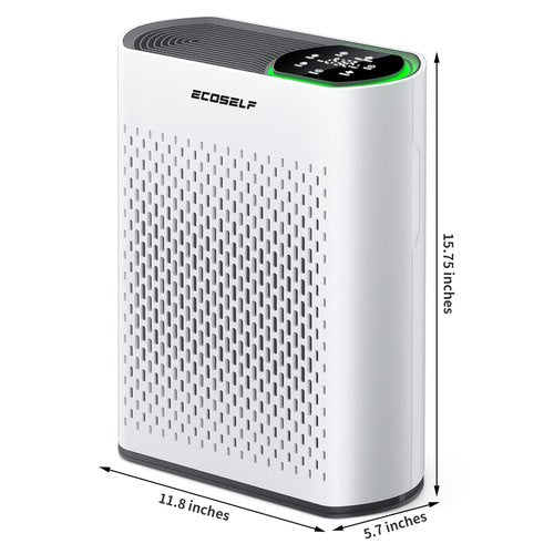 Smart Air Purifiers for Large Room, Cleans 2,400 ft² in 30 Mins, 3-Stage True HEPA, 360° Airflow, Smart WiFi App Control, Real-Time Air Quality (PM2.5) Display, Ultra-Quiet 20dB Sleep Mode, HAP602WF