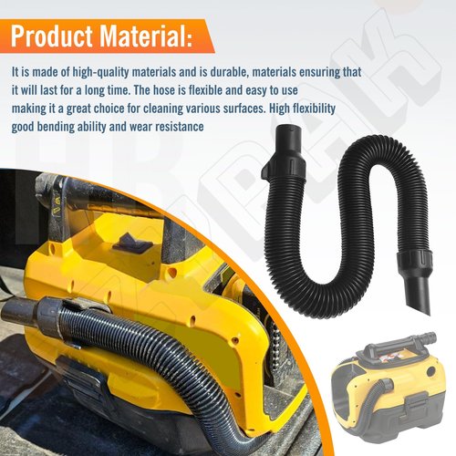 5140128-68 Replacement Vacuum Hose Assembly Compatible with DeWalt DCV580 DCV581H DCV580MAX, Premium Flexible Hose Accessories for Wet Dry Cordless Vacuum, Secure Fit & Extended Reach