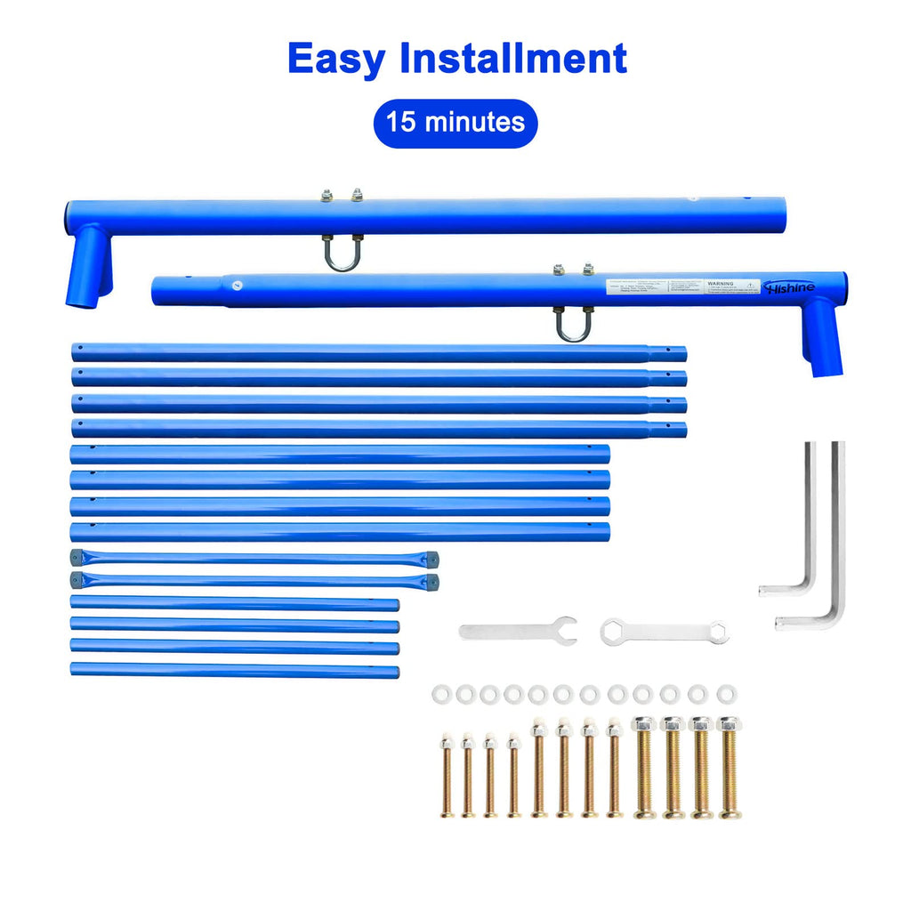 440lbs Heavy Duty A Frame Swing Stand, 71" Height Full Metal Frame, Anti-Rust and All Weather Resistant, Suit Saucer and Chair for Kids in Backyard, Outdoor (Blue Frame Without Swing)