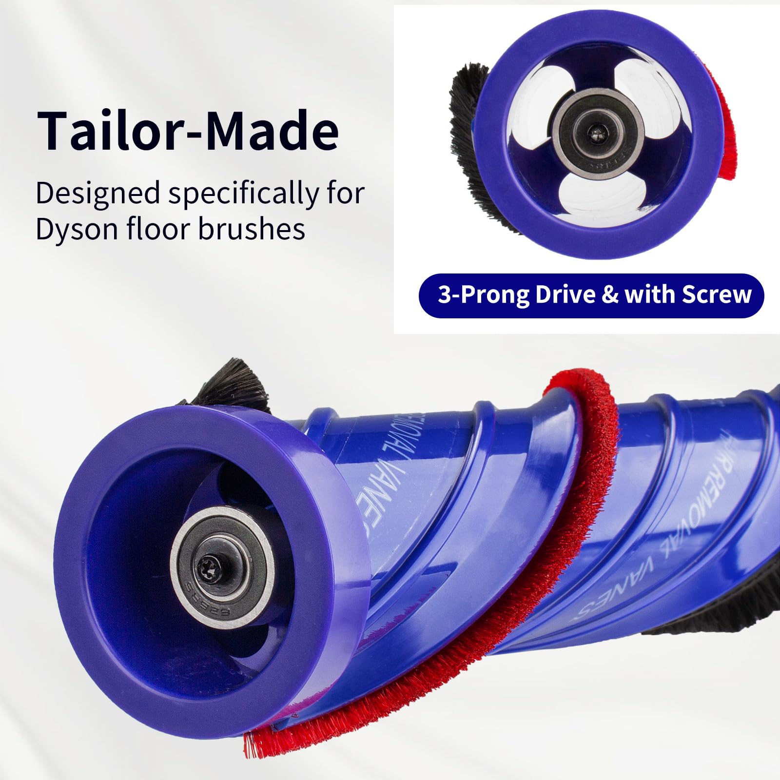 Upgraded Version Anti-Tangle For Dyson Roller Brush Replacement For V10 SV12 SV27 - For Dyson Brush Replacement, Prevent hair tangles, Part Number 968266-02