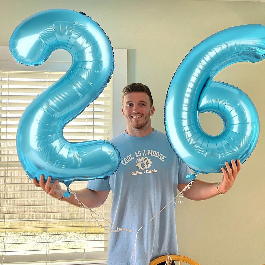 Pearlescent Blue Number 5 Balloon - 40 Inch 5th Birthday Decorations & Party Supplies