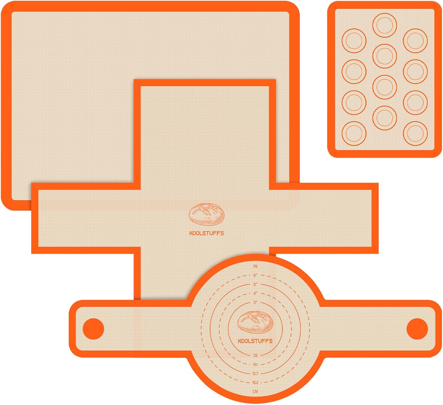Silicone Baking Mat Set - Non-Stick, Food Safe Reusable Mats for Cookies & Bread | Oven Safe