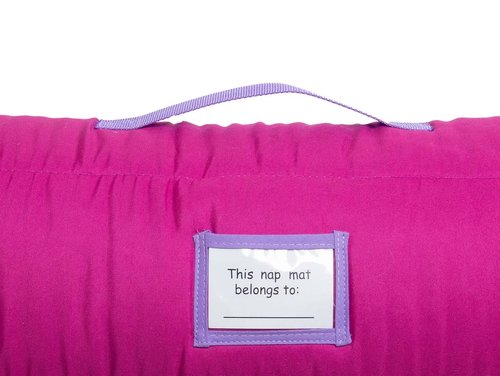 Baby Boom Funhouse Mermaid Kids Nap Mat Set – Includes Pillow and Fleece Blanket – Great for Girls Napping during Daycare or Preschool - Fits Toddlers, Pink + Purple