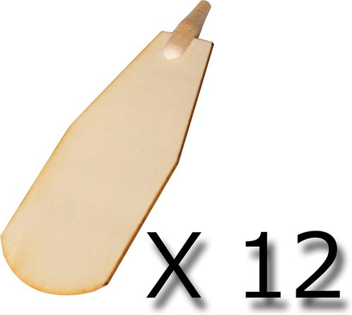 BRUBAKER Fan Blades Replacement Kit - 12 Natural Brown Blades for 18" & 24" Pyramid Fans