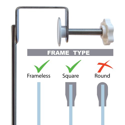 Insieme (29 x16x4.7 Inch) Towel Rack for Over Glass Shower Wall or Glass Shower Enclosure (Frameless or Frames up to 1.6" Thick). 2 Tier - Stainless Steel - No Rust