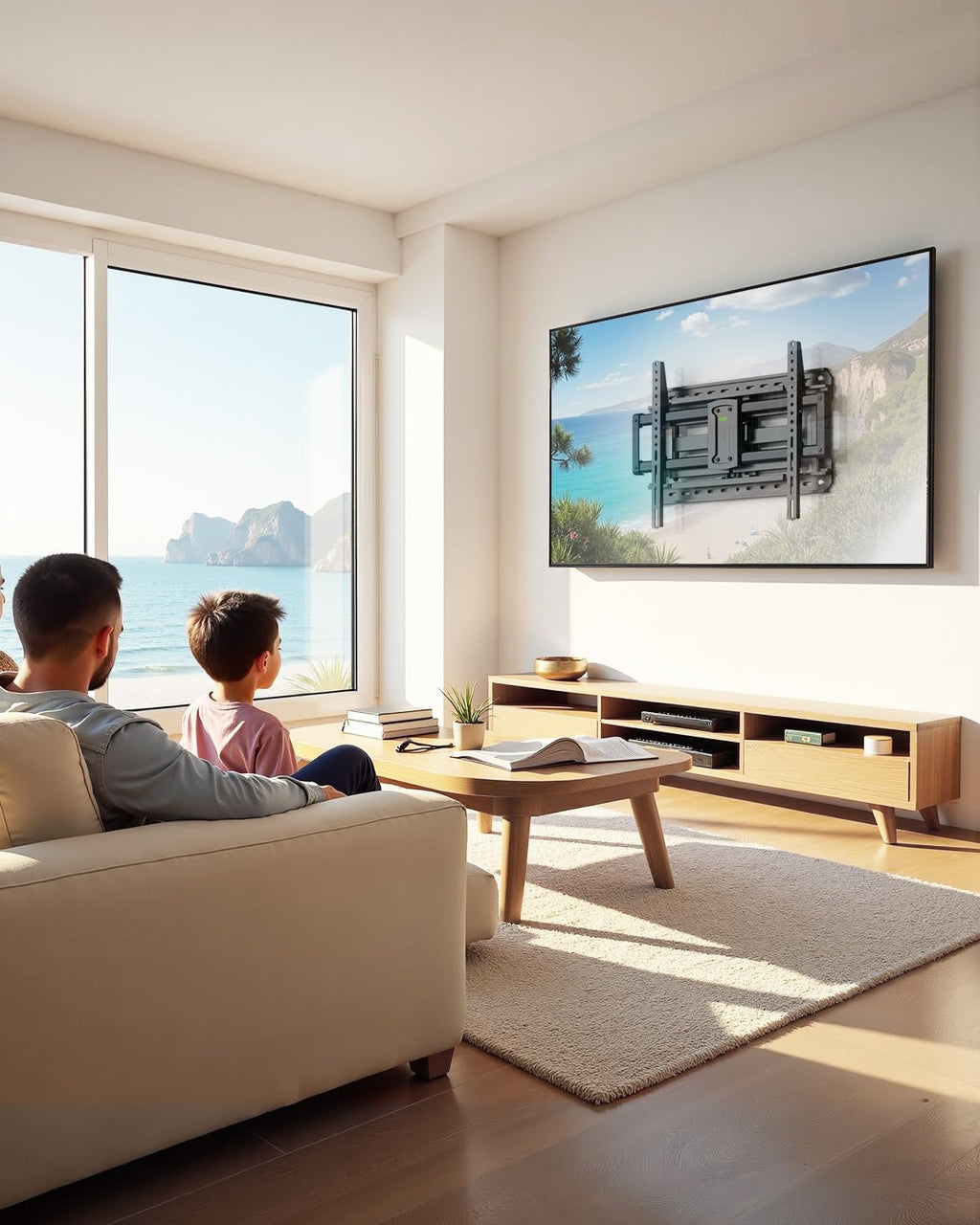 USX MOUNT Full Motion TV Wall Mount for Large TVs 42-97 Inch up to 150 lbs, Wall Mount TV Bracket with Swivel and Tilt, Fits 16",18", 24" Wood Studs, Max VESA 600x400mm Fit 65+ 75+ 85 86 90 TVs XML025