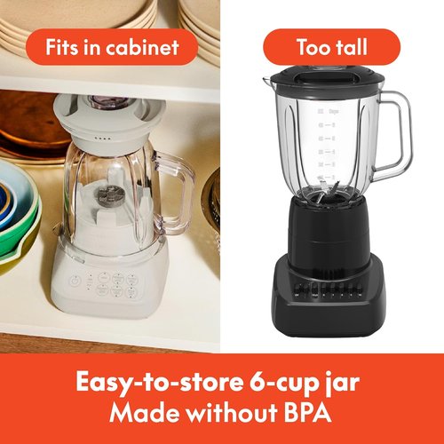 Bella 10-Speed Countertop Blender - Versatile Juicer & Smoothie Maker | 48oz Dishwasher Safe Pitcher, Stainless Steel Blade