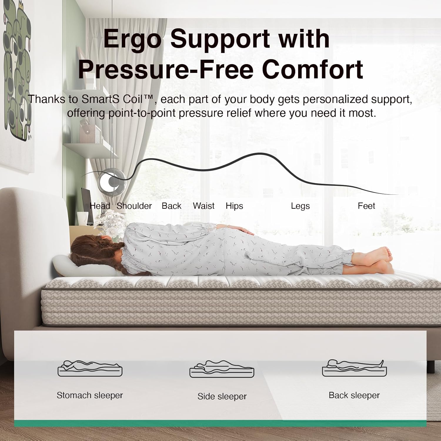 Novilla Twin Mattress - 6 Inch Medium Plush Foam & Spring Hybrid | CertiPUR-US Certified for Kids