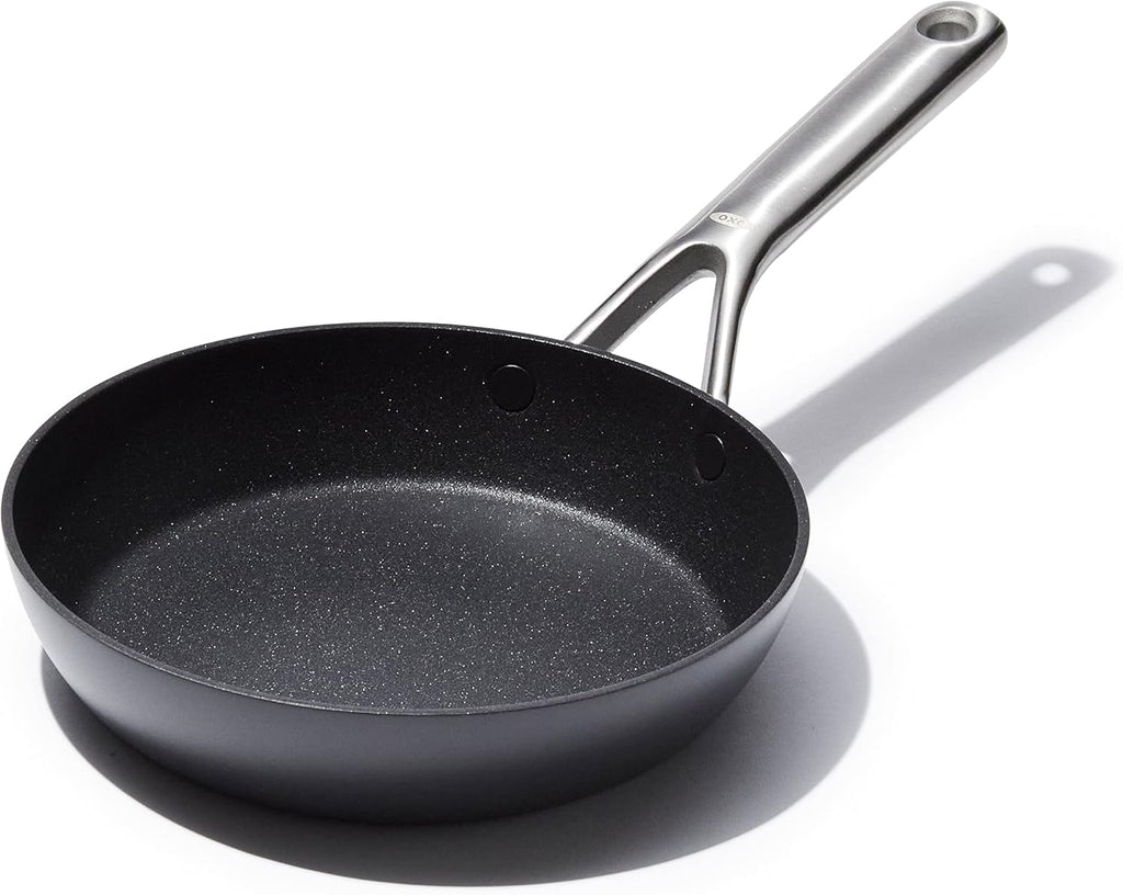 OXO Professional 8" Frying Pan Skillet - PFAS-Free Nonstick Cookware with Stainless Steel Handle | Induction Compatible, Dishwasher & Oven Safe, Black