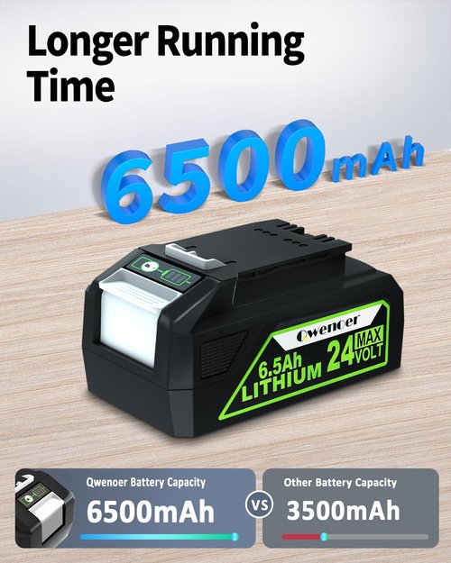 Qwenoer [3X Long Runtime] 24V 6.5Ah Replacement for Bis 24V Battery Compitable with Bis Cleanview XR & XR Pet Series Vacuum, Compitable with Bis Vacuum Cleaner 3789U, 3797V
