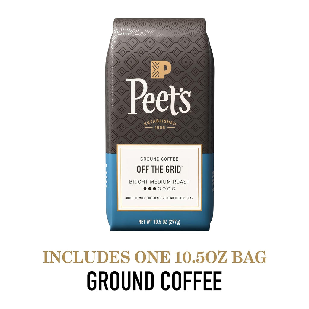 Peet's Coffee - Medium Roast Ground Coffee | 100% Arabica Off the Grid Blend, 10.5 Ounce Bag
