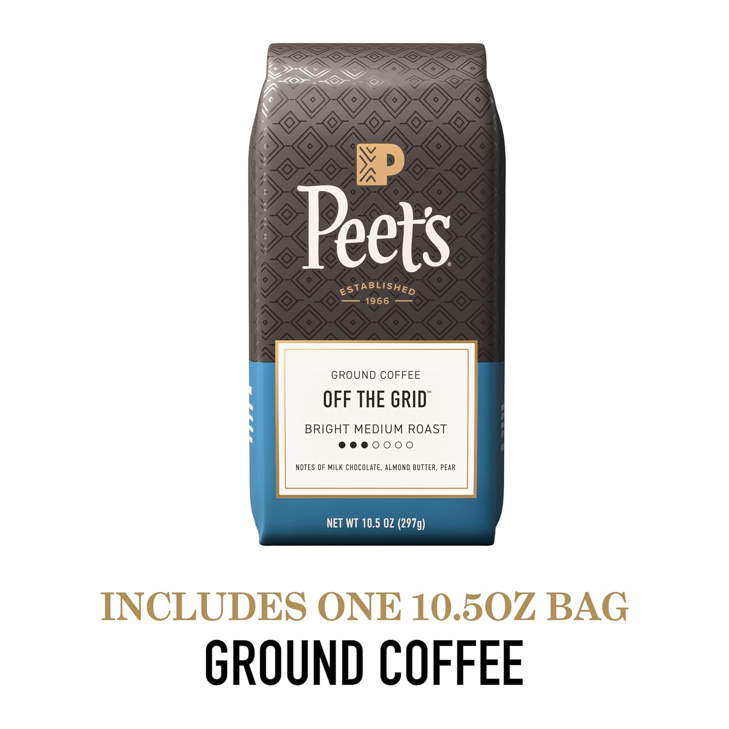 Peet's Coffee - Medium Roast Ground Coffee | 100% Arabica Off the Grid Blend, 10.5 Ounce Bag