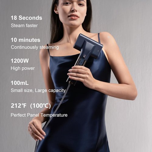 G10 Portable Clothes Steamer - Handheld Mini Iron for Travel & Home, 1200W, 0.9 lbs, Violet