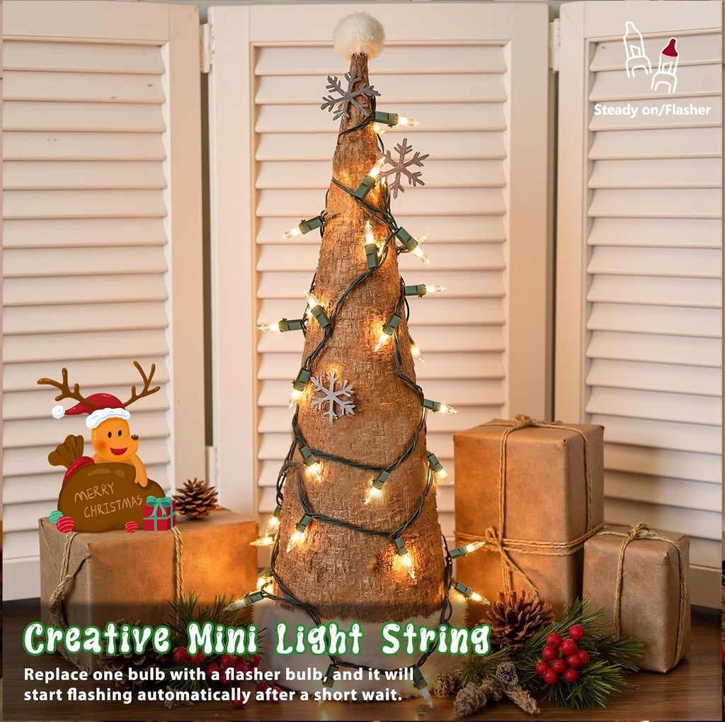 Warm White Christmas Lights by [Brand Name] - 50-Count Mini String Lights | 13FT Connectable for Indoor & Outdoor Holiday Decor