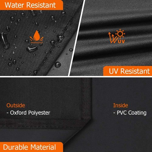 iCOVER Outdoor Waterproof Heavy-Duty Smoker Cover - All Weather Protection | 22"X22"X40", Black