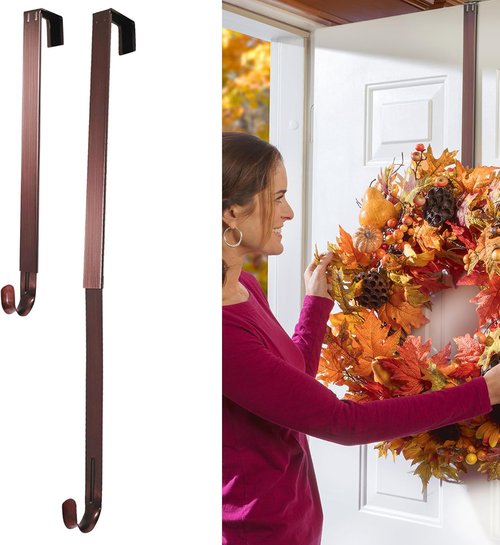 Haute Decor Wreath Hanger - Adjustable Length with 20 Lb. Capacity for Versatile Display