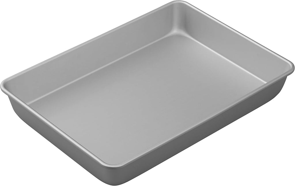 Wilton Aluminum 9x13 Inch Rectangular Sheet Pan - Natural Anodized Bakeware for Even Heating