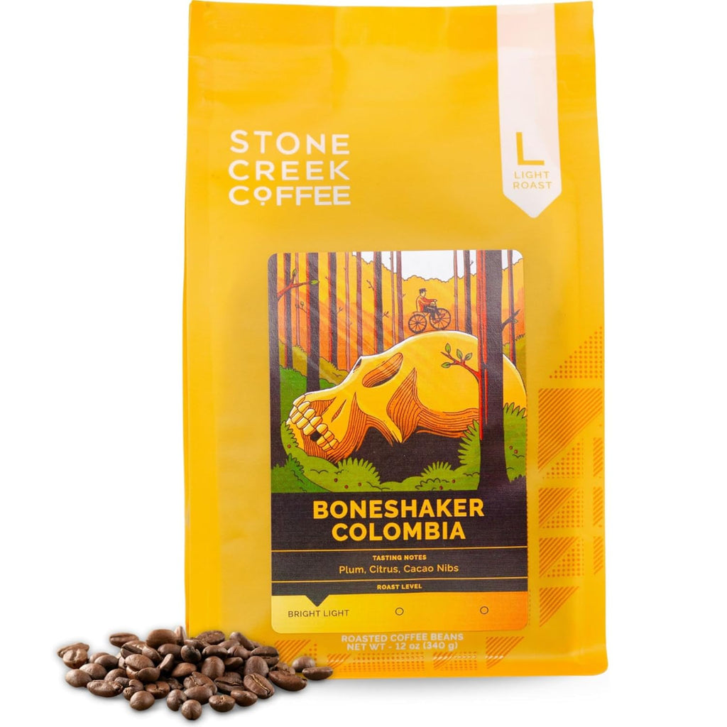 Stone Creek Coffee Light Roast Whole Bean Coffee - Smooth Specialty Beans with Juicy Citrus Notes | 12 Ounce