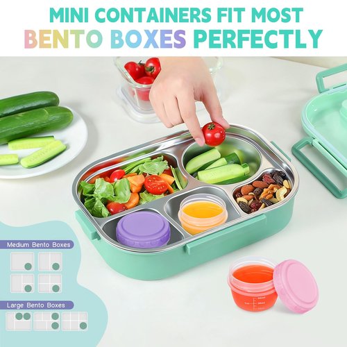 WiyPury Salad Dressing Containers, 6 Pack 2oz Plastic Food Storage Containers with Lids, Reusable Small Sauce Condiment Container to Go for Lunch Box, Leak-Proof, Dishwasher, Microwave & Freezer Safe