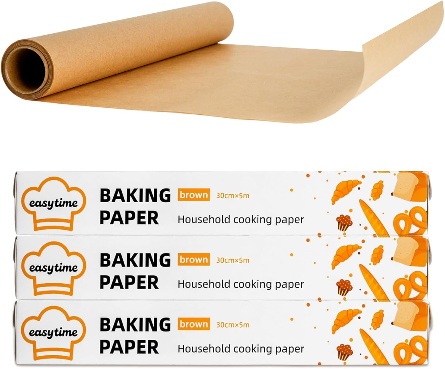 Unbleached Parchment Paper Roll by [Brand Name] - 12in x 49ft, High Temperature Resistant, Non-Stick Baking Paper for Cooking & Grilling